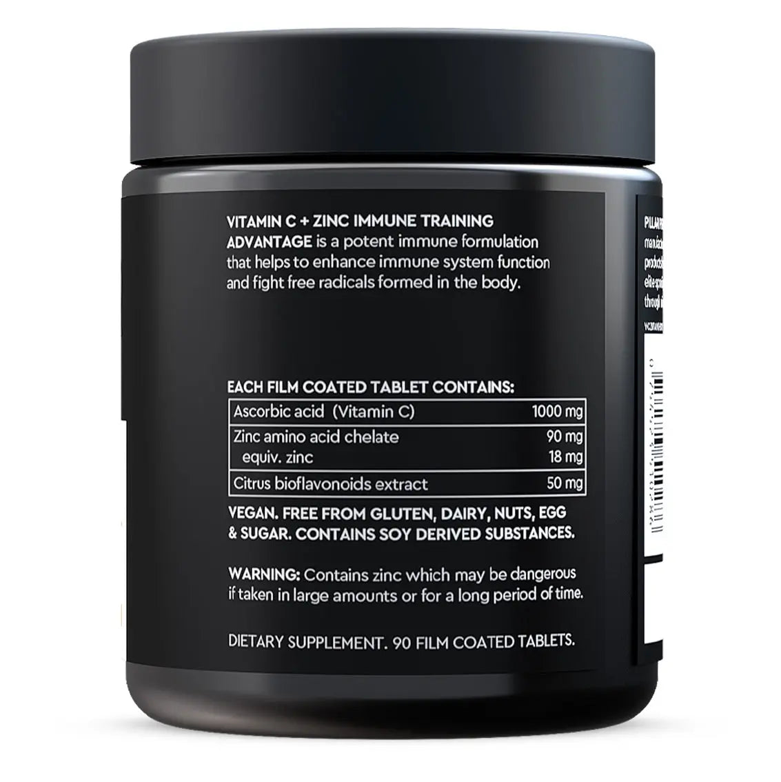 PILLAR Performance Vitamin C + Zinc Immune Tablets