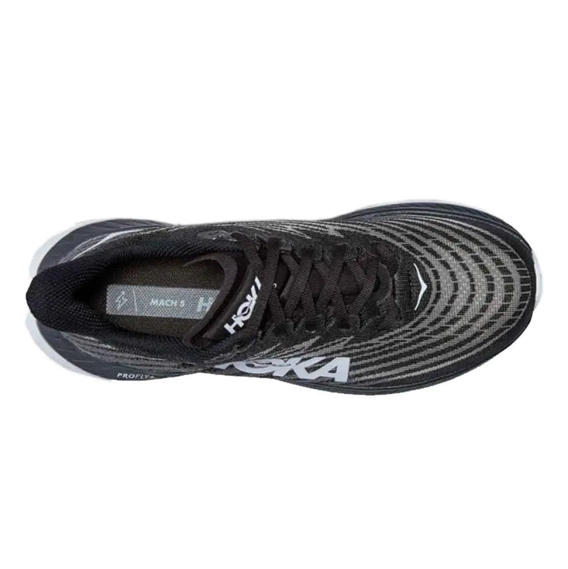Womens HOKA Mach 5 (Wide) - Black / Castlerock