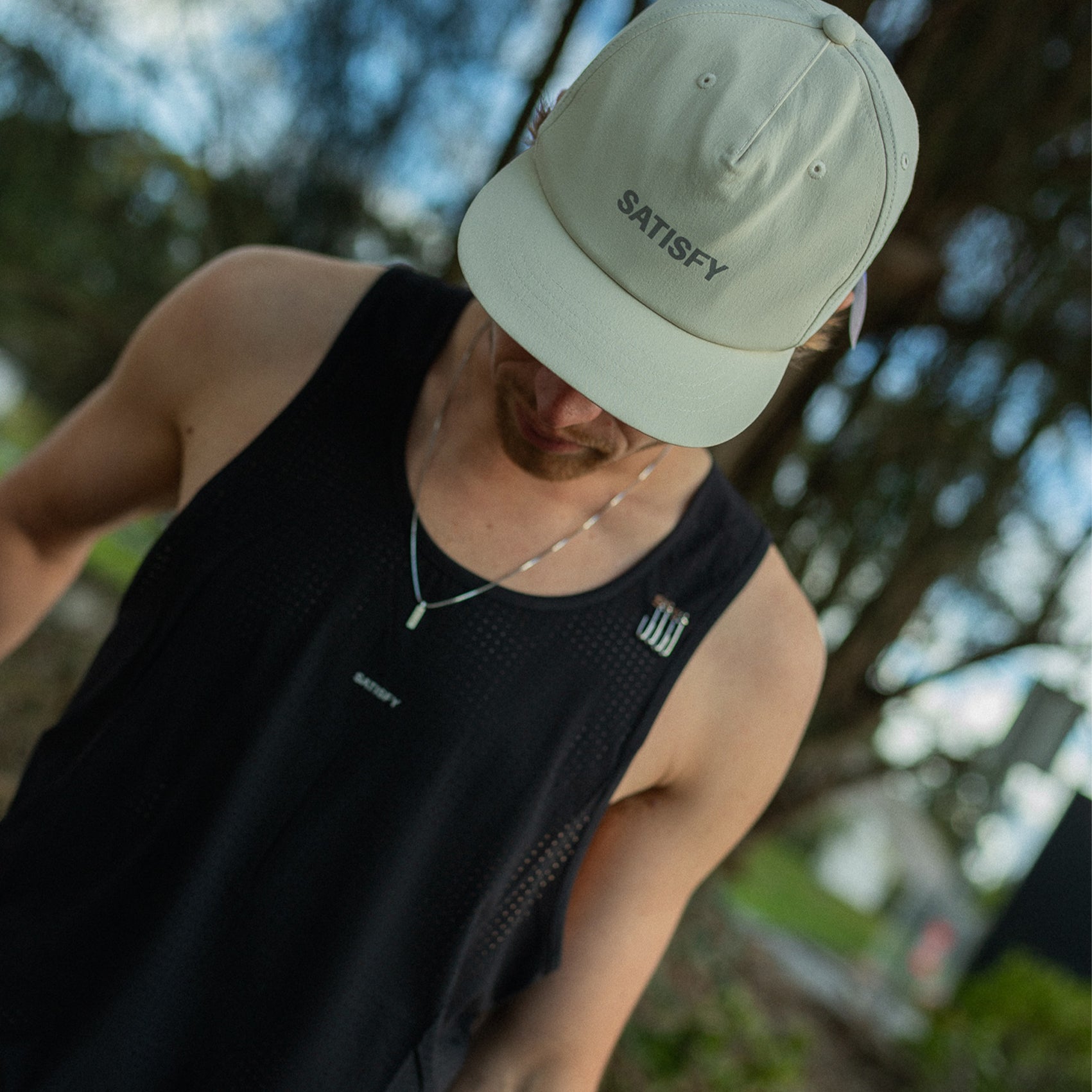 Mens Satisfy Space-O Running Singlet