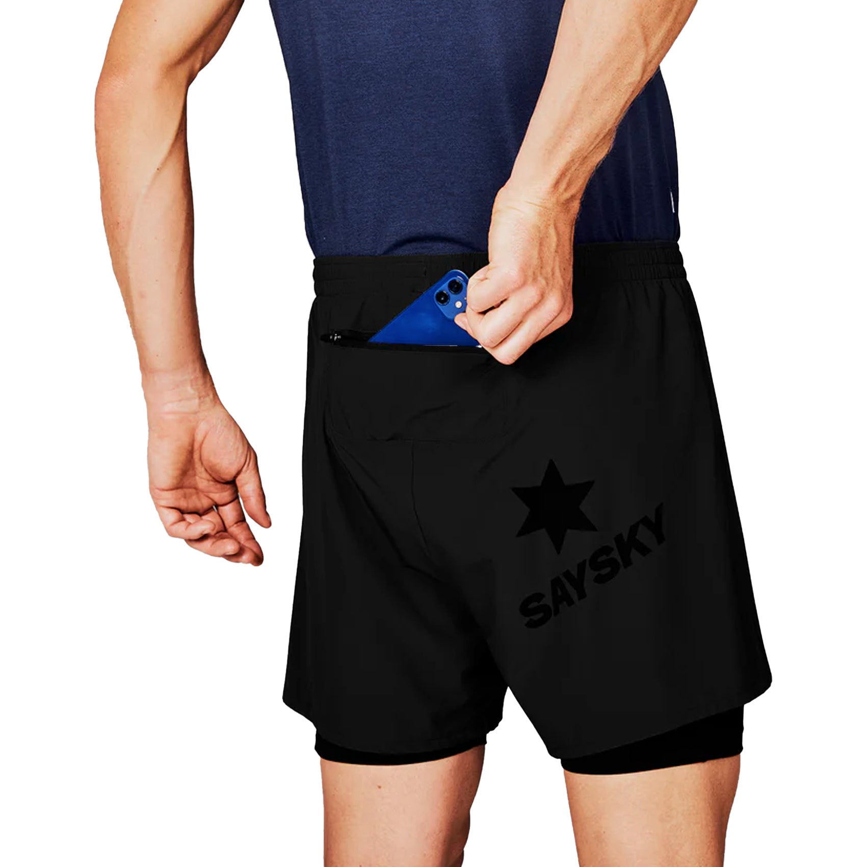 Mens Saysky Pace 2 in 1 Shorts 5-inch