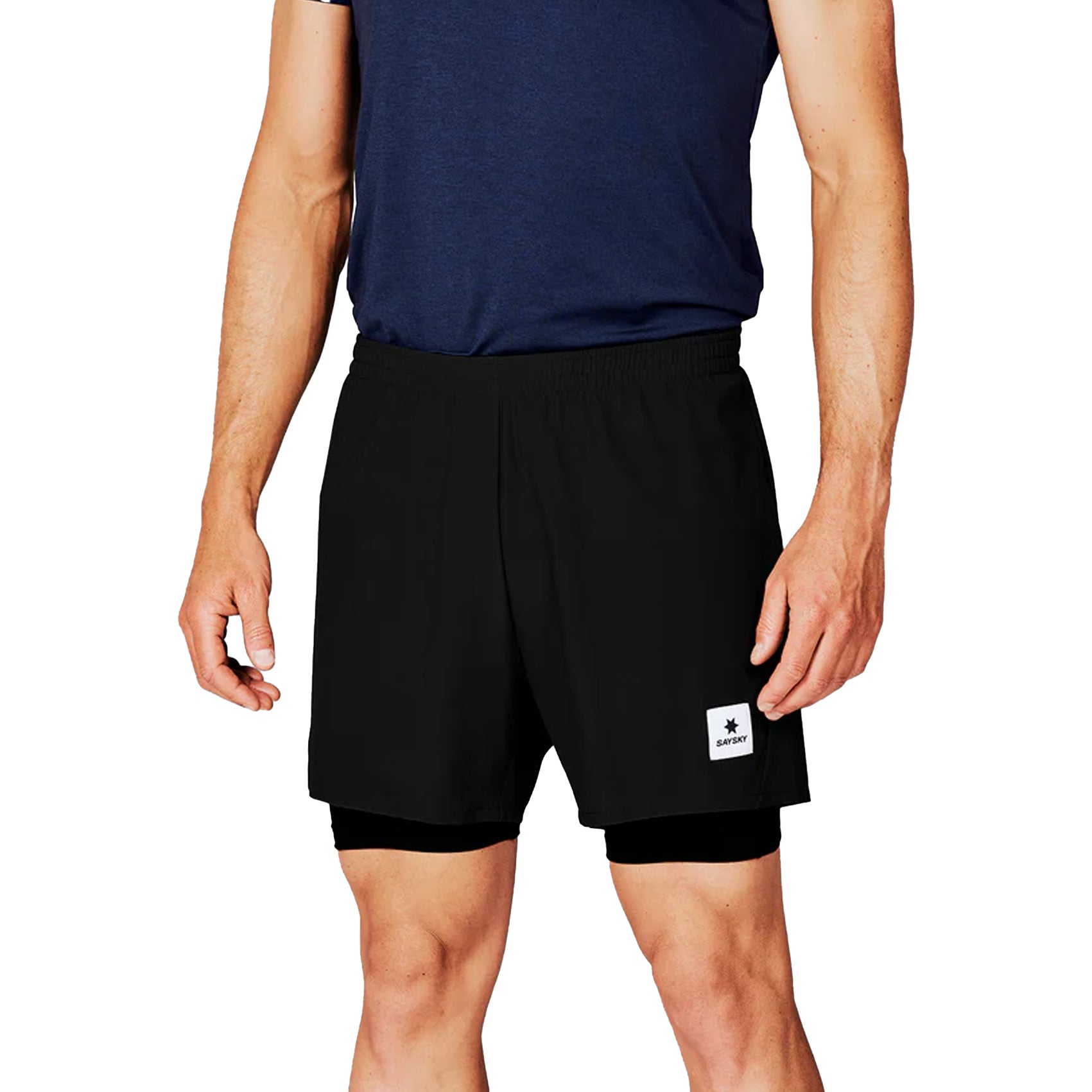 Mens Saysky Pace 2 in 1 Shorts 5-inch