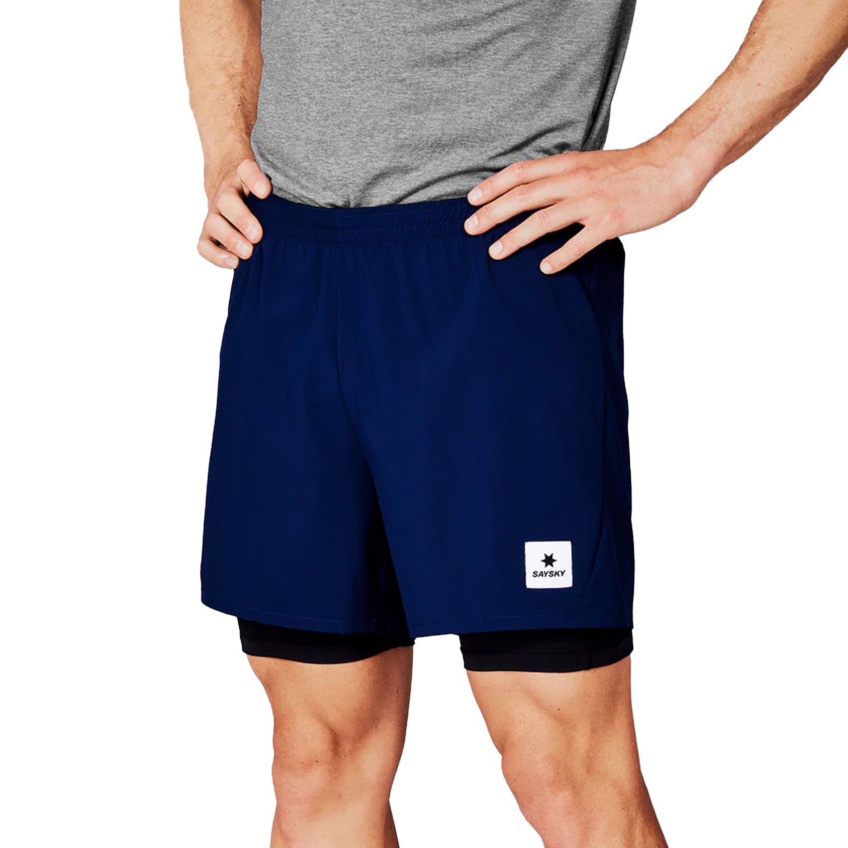 Mens Saysky Pace 2 in 1 Shorts 5-inch