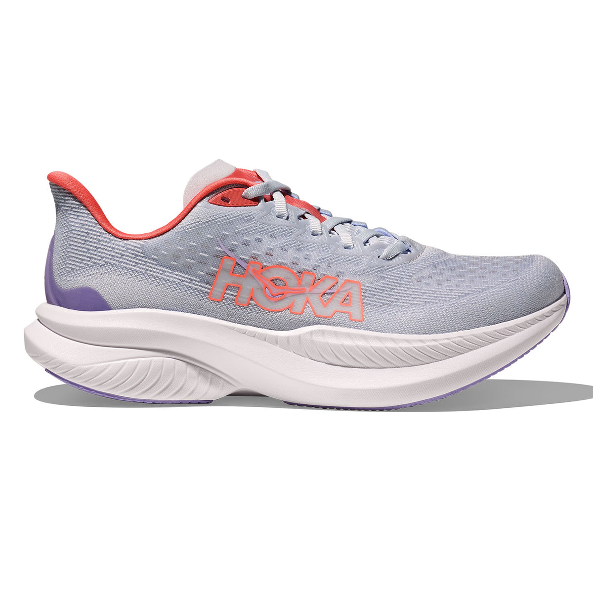 Womens HOKA Mach 6 (Wide) | Everyday Fast Training Shoe | Pale Dusk / Gull