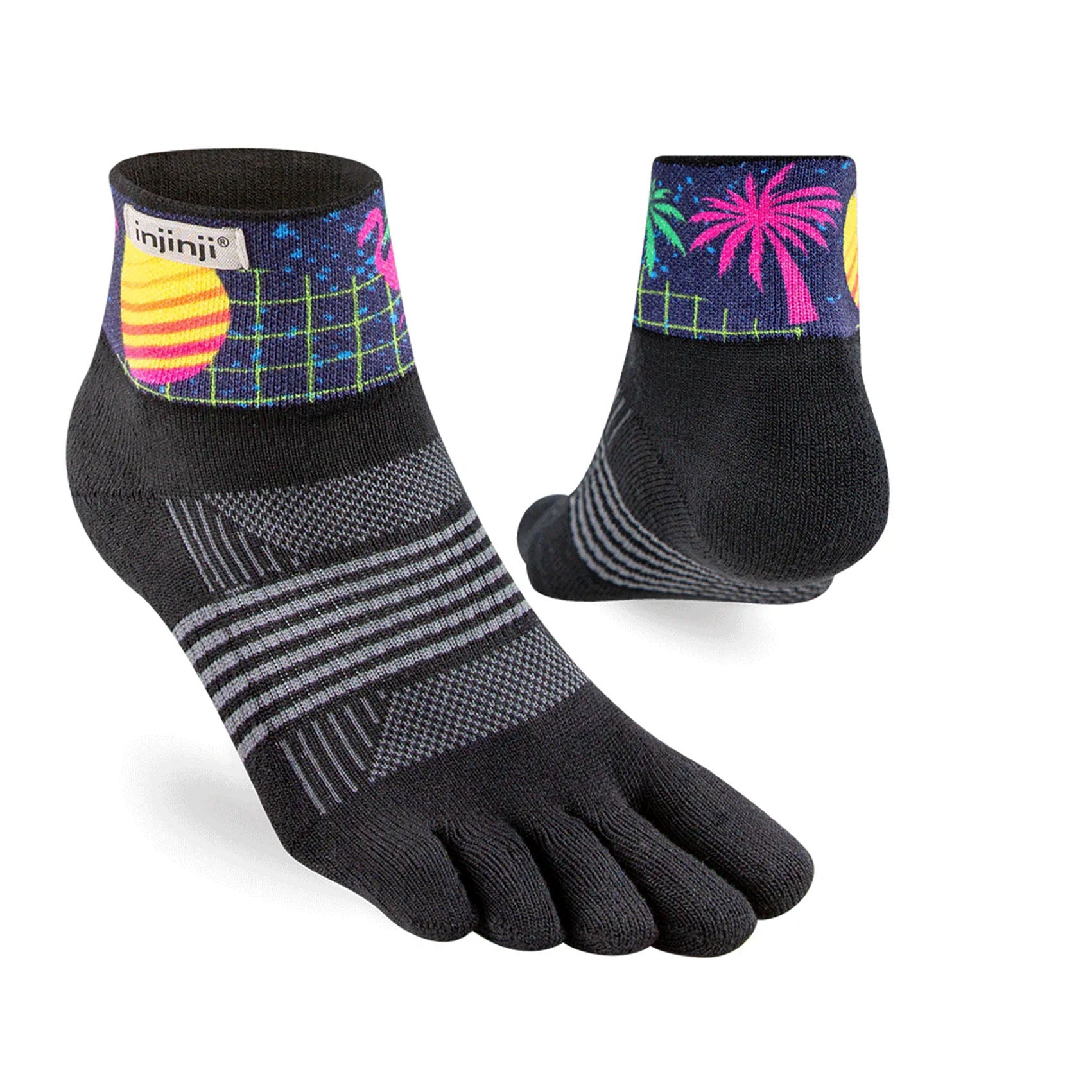 Womens Injinji Trail Spectrum Midweight Mini-Crew Socks