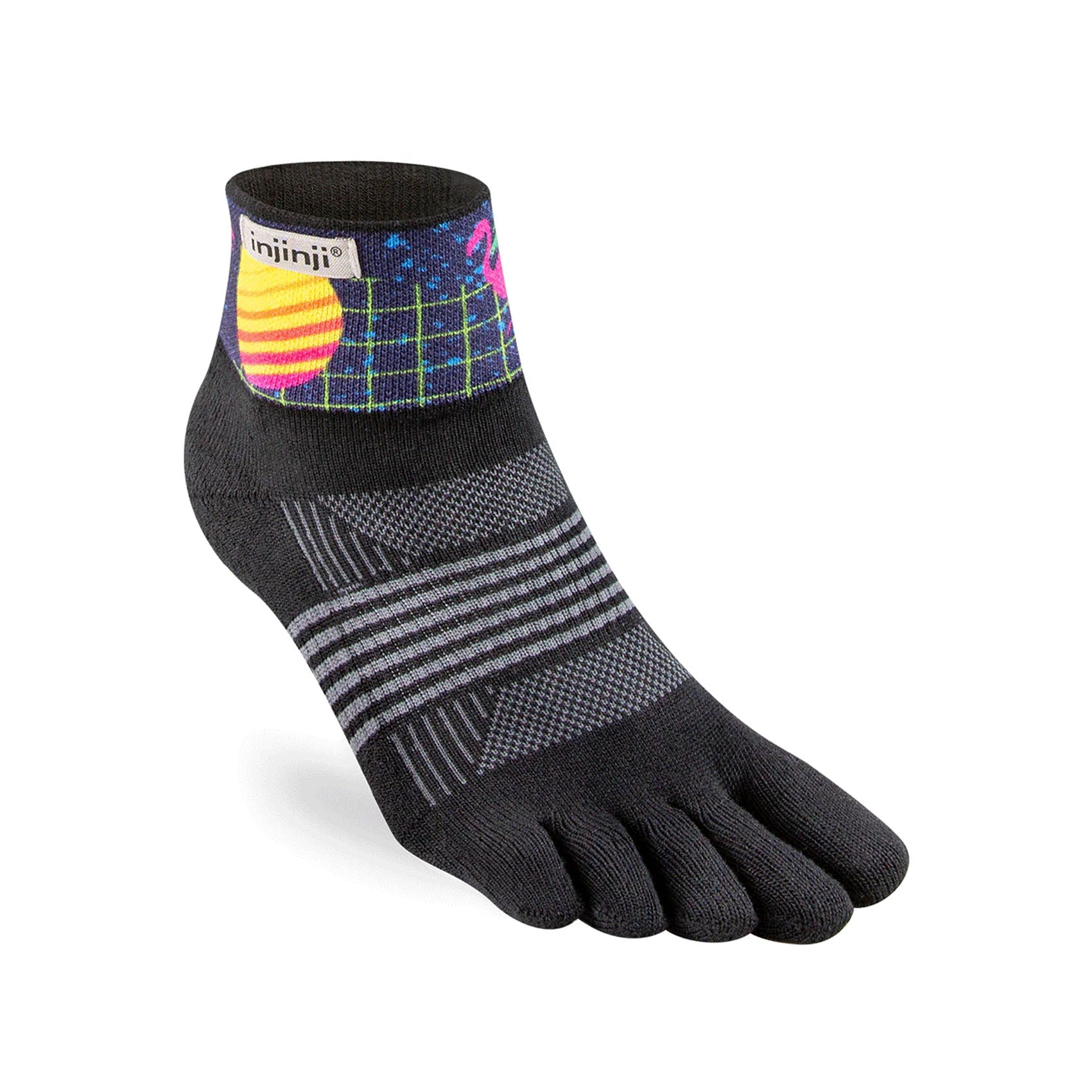 Womens Injinji Trail Spectrum Midweight Mini-Crew Socks