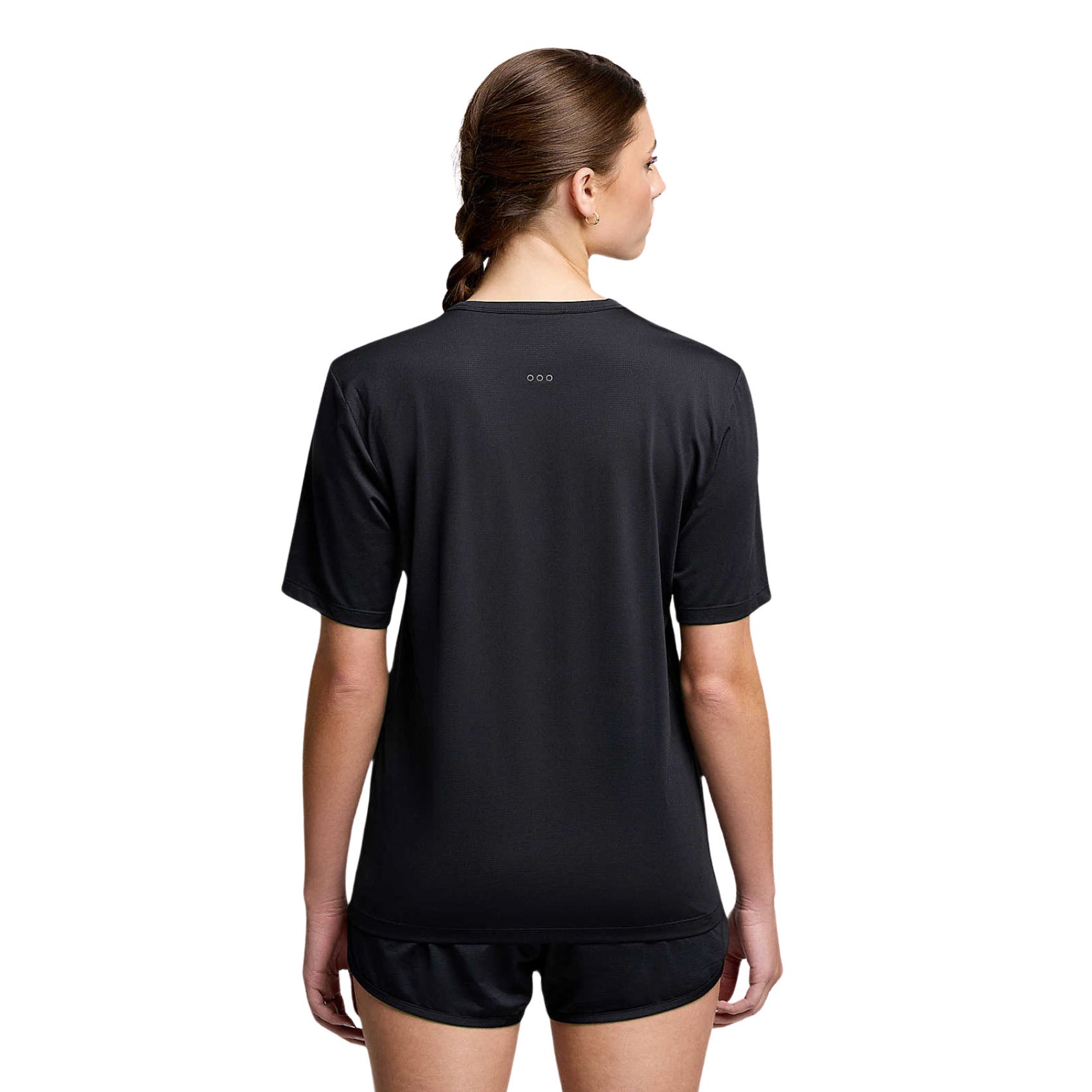 Womens Saucony Stopwatch Short Sleeve Tee