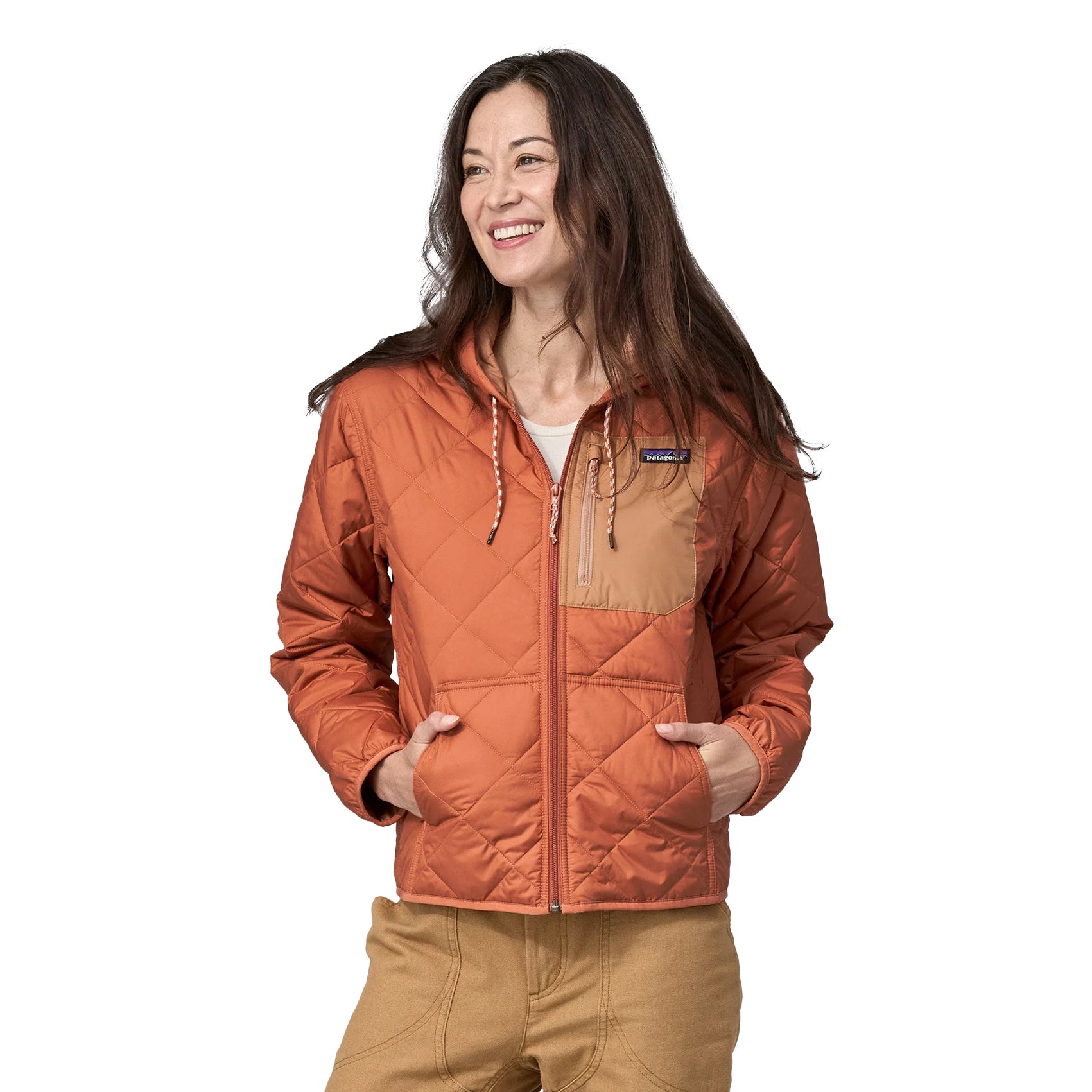 Womens Patagonia Diamond Quilted Bomber Hoodie