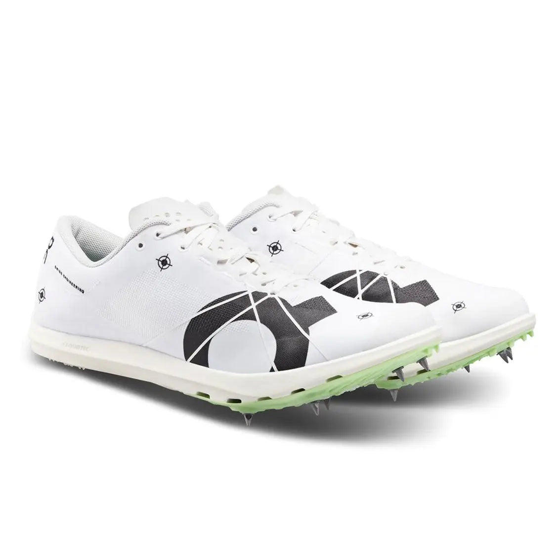 Mens On Running Cloudspike 1500m - Undyed White / Mint