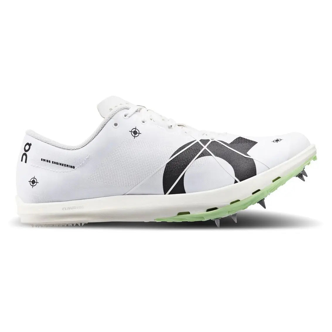 Mens On Running Cloudspike 1500m - Undyed White / Mint